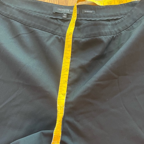 Lafayette 148 Luxury Black Cropped Stretch Wool Bleeker Career Pants Size 10 - Picture 8 of 10